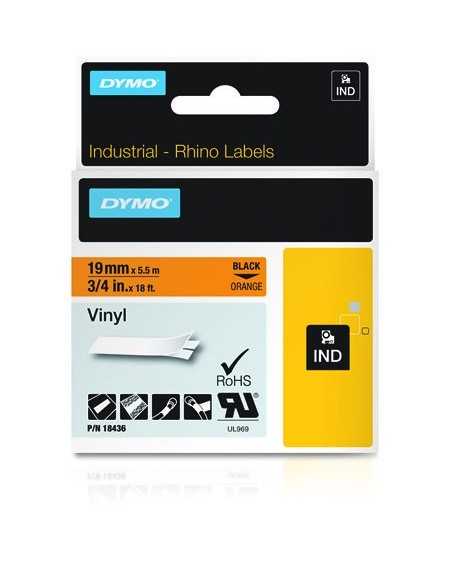 Dymo NASTRO DA 19MMX5.5M VINILE NE ARA D1 RHINOPRO 18436 0071701184368 MATERIALE DI CONSUMO