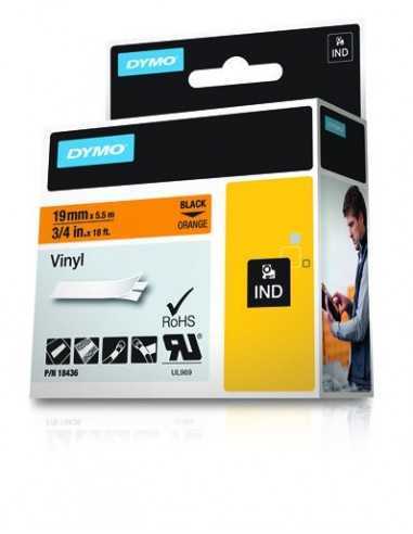 Dymo NASTRO DA 19MMX5.5M VINILE NE ARA D1 RHINOPRO 18436 0071701184368 MATERIALE DI CONSUMO