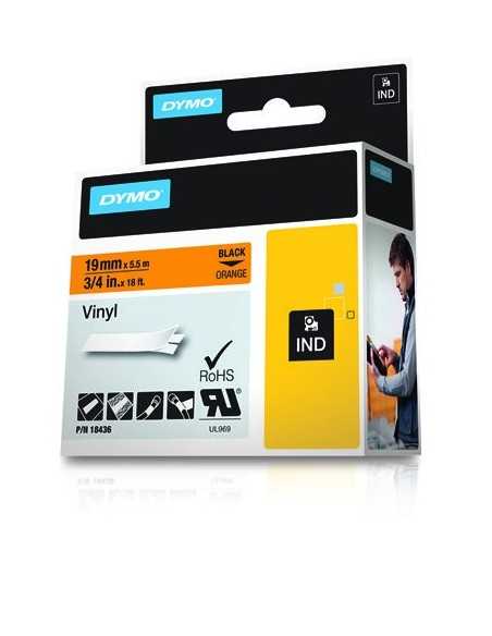 Dymo NASTRO DA 19MMX5.5M VINILE NE ARA D1 RHINOPRO 18436 0071701184368 MATERIALE DI CONSUMO