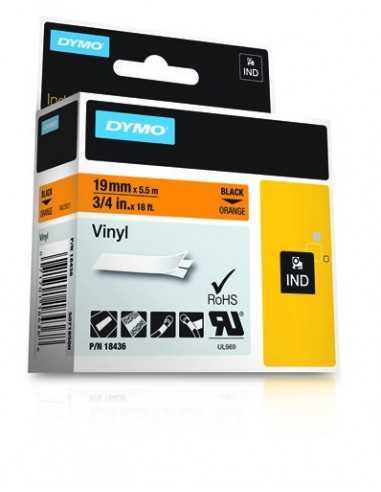 Dymo NASTRO DA 19MMX5.5M VINILE NE ARA D1 RHINOPRO 18436 0071701184368 MATERIALE DI CONSUMO