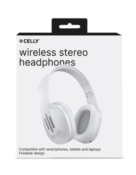 Celly FLOWBEATWH cuffia e auricolare Cuffie Wireless A Padiglione Business Everyday USB tipo-C Bluetooth Bianco
