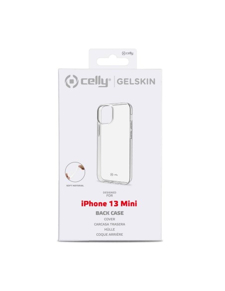 Celly GELSKIN Apple iPhone 13 Mini custodia per cellulare 13,7 cm (5.4") Cover Trasparente Celly GELSKIN Apple iPhone 13 Mini custodia per cellulare 13,7 cm (5.4") Cover Trasparente