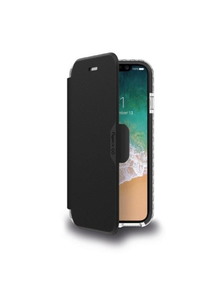 Celly HEXAWALLY900BK custodia per cellulare 14,7 cm (5.8") Custodia a libro Nero