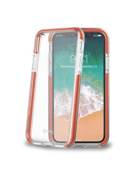 Celly HEXAGON900OR custodia per cellulare 14,7 cm (5.8") Cover a guscio Arancione, Trasparente Celly HEXAGON900OR custodia per cellulare 14,7 cm (5.8") Cover a guscio Arancione, Trasparente