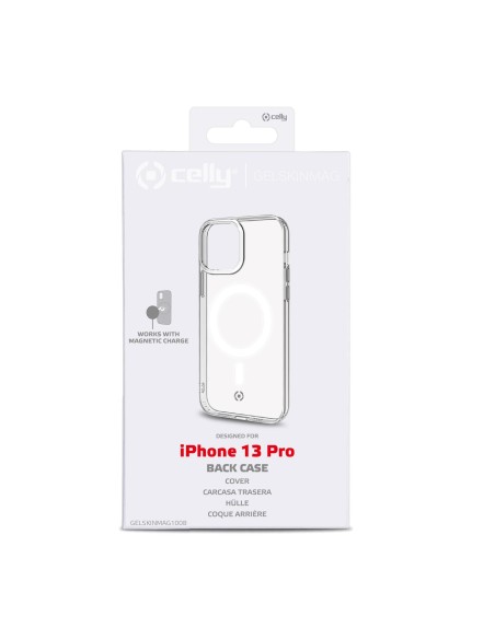 Celly GELSKINMAG iPhone 13 Pro custodia per cellulare 15,5 cm (6.1") Cover Trasparente, Bianco Celly GELSKINMAG iPhone 13 Pro custodia per cellulare 15,5 cm (6.1") Cover Trasparente, Bianco