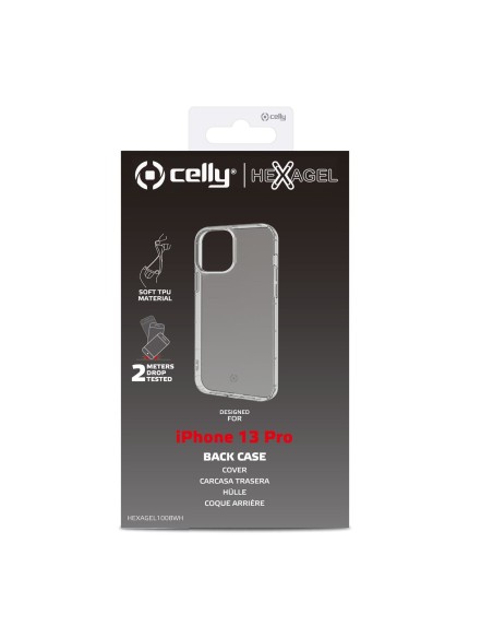 Celly HEXAGEL iPhone 13 Pro custodia per cellulare 15,5 cm (6.1") Cover Trasparente Celly HEXAGEL iPhone 13 Pro custodia per cellulare 15,5 cm (6.1") Cover Trasparente
