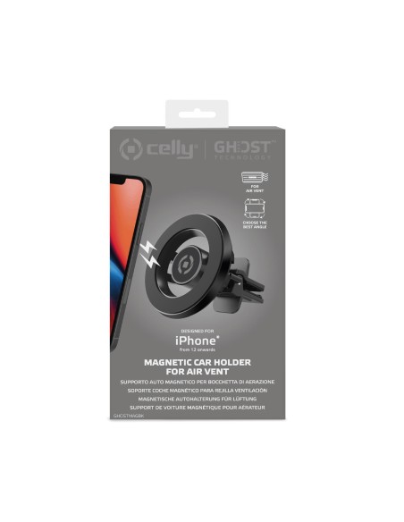 Celly GHOSTMAG Supporto attivo Telefono cellulare smartphone Nero