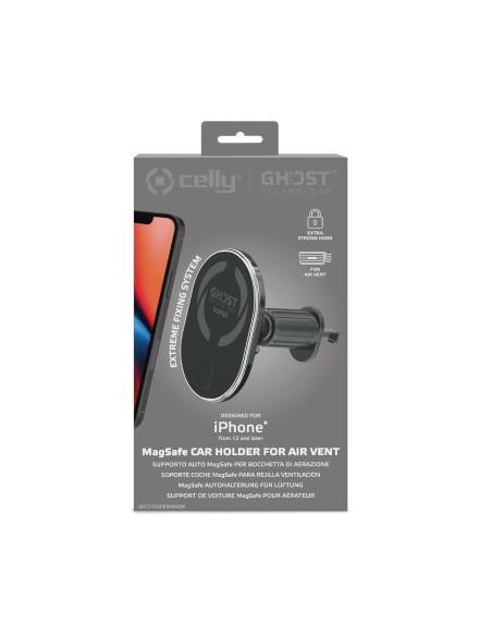 Celly GHOSTSUPERMAG Supporto passivo Telefono cellulare smartphone Nero
