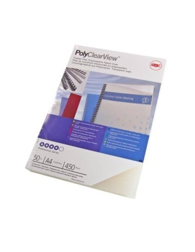 GBC Copertine rilegatura PolyClearView 350mic trasp opache (100)