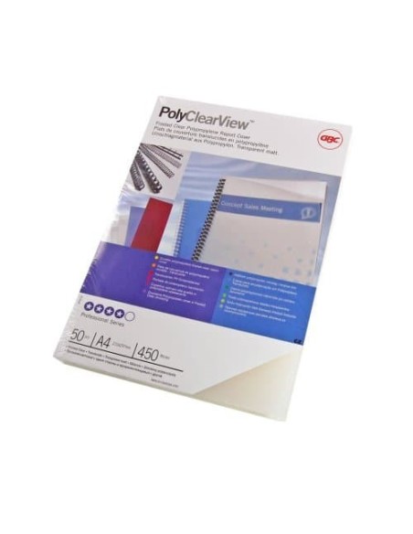 GBC Copertine rilegatura PolyClearView 350mic trasp opache (100)