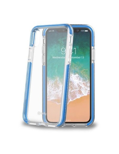 Celly HEXAGON900LB custodia per cellulare 14,7 cm (5.8") Cover a guscio Blu, Trasparente Celly HEXAGON900LB custodia per cellulare 14,7 cm (5.8") Cover a guscio Blu, Trasparente