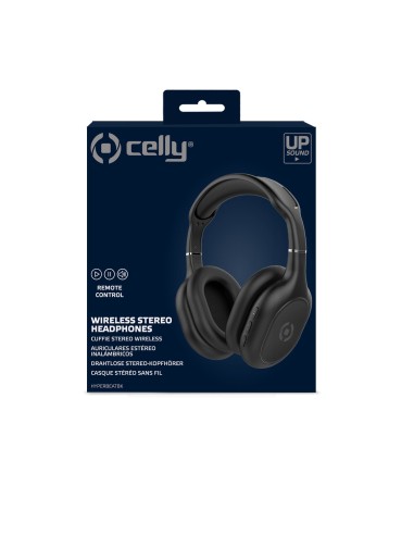 Celly HyperBeat Auricolare Con cavo e senza cavo A Padiglione Musica e Chiamate USB tipo-C Bluetooth Nero