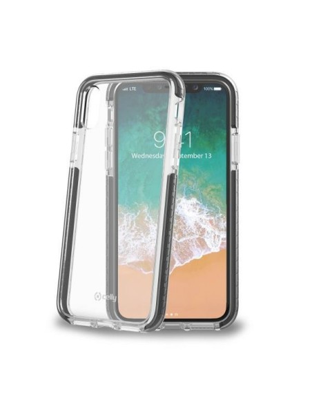 Celly HEXAGON900BK custodia per cellulare Cover Nero, Trasparente Celly HEXAGON900BK custodia per cellulare Cover Nero, Trasparente