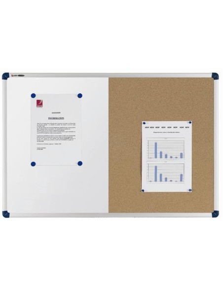 Nobo Lavagna combinata Classic sughero acciaio laccato 1200x900mm
