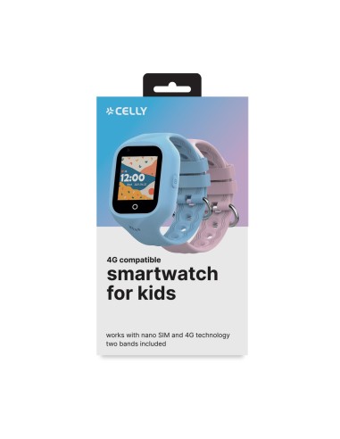 Celly KIDSWATCH4G smartwatch e orologio sportivo 3,56 cm (1.4") Digitale Touch screen 4G Nero GPS (satellitare)