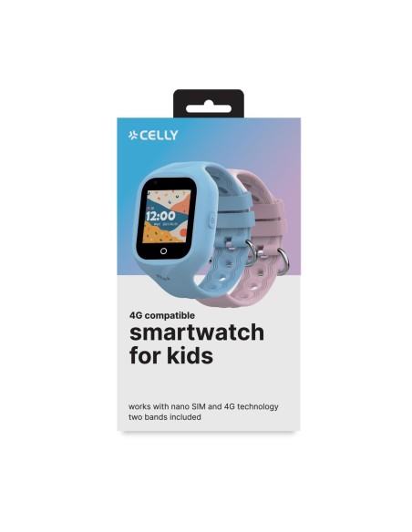 Celly KIDSWATCH4G smartwatch e orologio sportivo 3,56 cm (1.4") Digitale Touch screen 4G Nero GPS (satellitare)