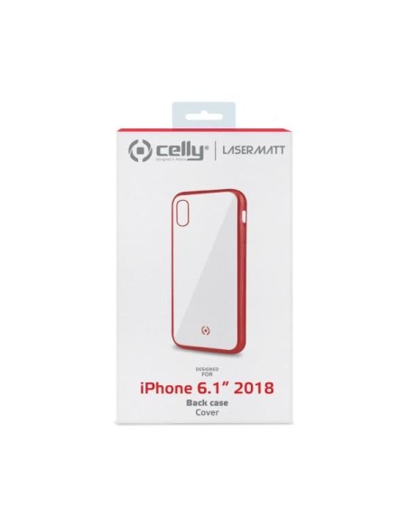 Celly Laser Matt custodia per cellulare 15,5 cm (6.1") Cover Trasparente, Rosso Celly Laser Matt custodia per cellulare 15,5 cm (6.1") Cover Trasparente, Rosso