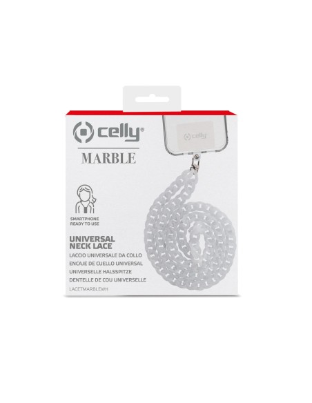 Celly LACETMARBLEWH accessorio per smartphone e telefoni cellulari Gancio