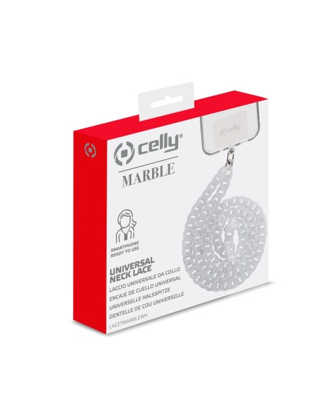 Celly LACETMARBLEWH accessorio per smartphone e telefoni cellulari Gancio