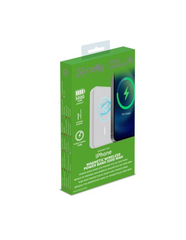 Celly MAGPB5000 5000 mAh Carica wireless Bianco
