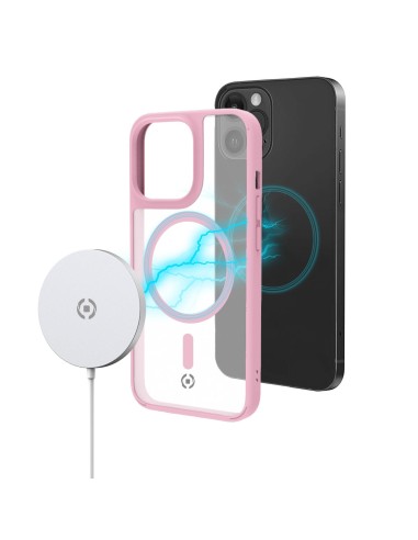 Celly Magmatt custodia per cellulare 17 cm (6.7") Cover Rosa, Trasparente