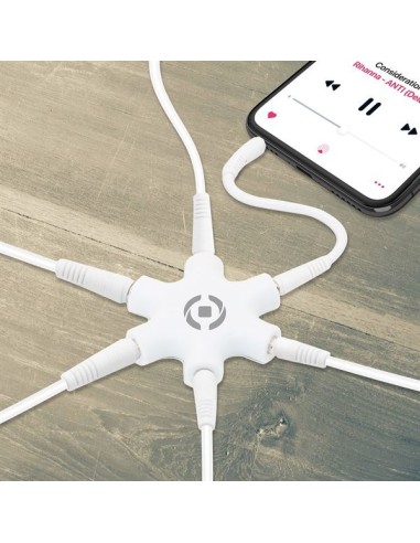 Celly MIX5LINEIN35WH splitter audio Bianco