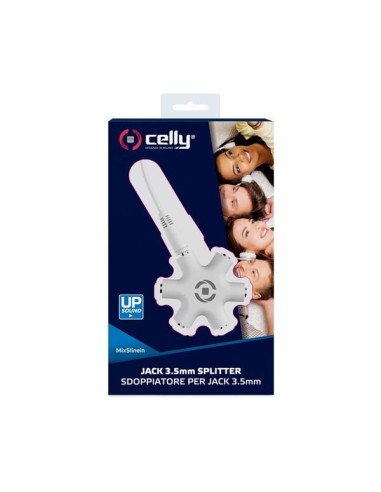 Celly MIX5LINEIN35WH splitter audio Bianco