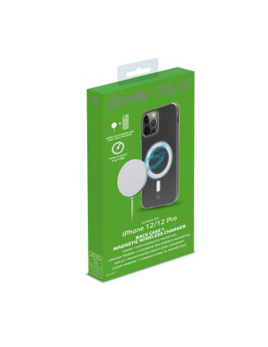 Celly MAGKIT Caricabatterie per dispositivi mobili Smartphone Argento, Bianco, Trasparente USB Carica wireless Interno