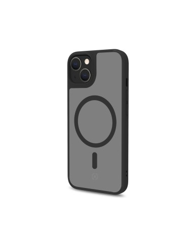 Celly Magmatt custodia per cellulare 15,5 cm (6.1") Cover Nero, Trasparente