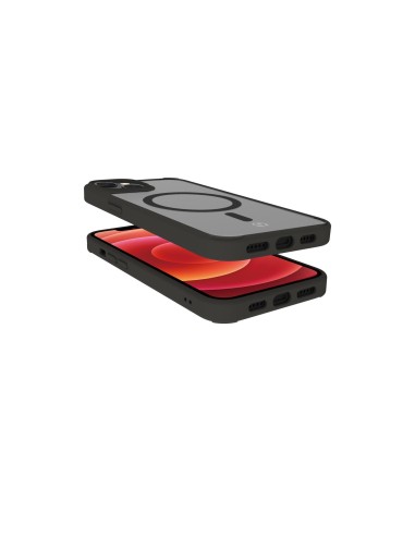 Celly Magmatt custodia per cellulare 15,5 cm (6.1") Cover Nero, Trasparente