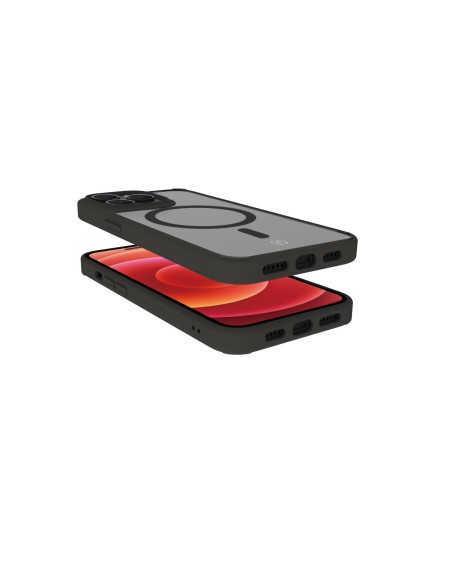 Celly Magmatt custodia per cellulare 17 cm (6.7") Cover Nero, Trasparente