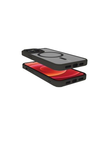 Celly Magmatt custodia per cellulare 15,5 cm (6.1") Cover Nero, Trasparente