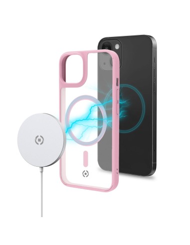 Celly Magmatt custodia per cellulare 15,5 cm (6.1") Cover Rosa, Trasparente