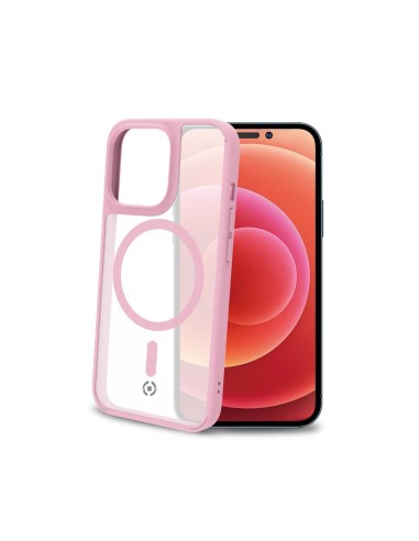 Celly Magmatt custodia per cellulare 15,5 cm (6.1") Cover Rosa, Trasparente