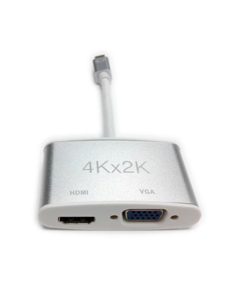 Nilox MiniDP M - VGA HDMI F 0,1 m Mini DisplayPort HDMI + VGA (D-Sub) Grigio