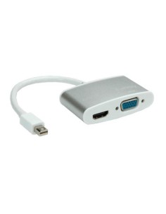 Nilox MiniDP M - VGA HDMI F 0,1 m Mini DisplayPort HDMI + VGA (D-Sub) Grigio 2