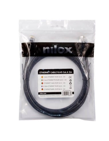 Nilox NXCRJ4502 cavo di rete Nero 2 m Cat6 U UTP (UTP)