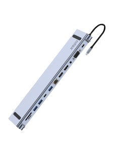 Nilox NXDSUSBC07 replicatore di porte e docking station per laptop Dock Grigio 2