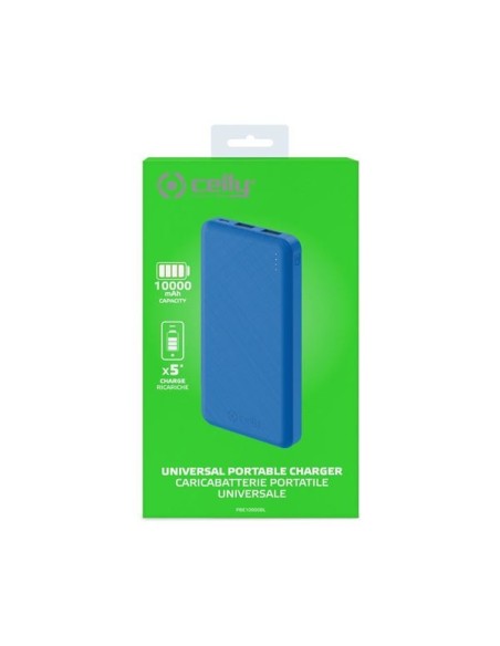 Celly PBE10000 Ioni di Litio 10000 mAh Blu
