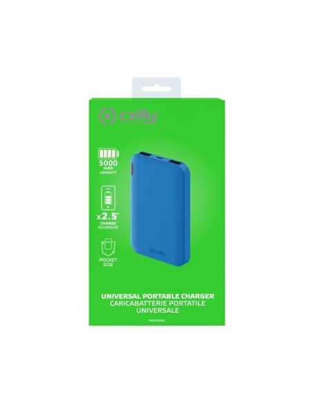 Celly PBE5000 Ioni di Litio 5000 mAh Blu