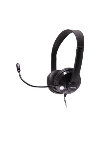 Nilox ACOUSTIC USB HEADPHONE Cuffie Cablato In-ear Nero, Grigio