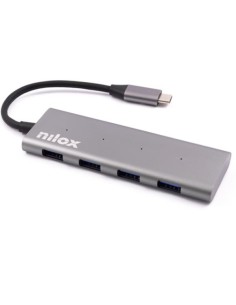 Nilox HUB USB-C TO 4 USB 3.0 USB 3.2 Gen 1 (3.1 Gen 1) Type-C 5000 Mbit s Alluminio