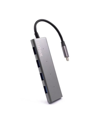 Nilox HUB USB-C TO 4 USB 3.0 USB 3.2 Gen 1 (3.1 Gen 1) Type-C 5000 Mbit s Alluminio