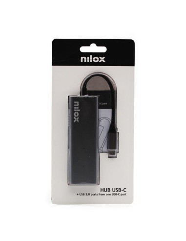 Nilox HUB USB-C TO 4 USB 3.0 USB 3.2 Gen 1 (3.1 Gen 1) Type-C 5000 Mbit s Alluminio