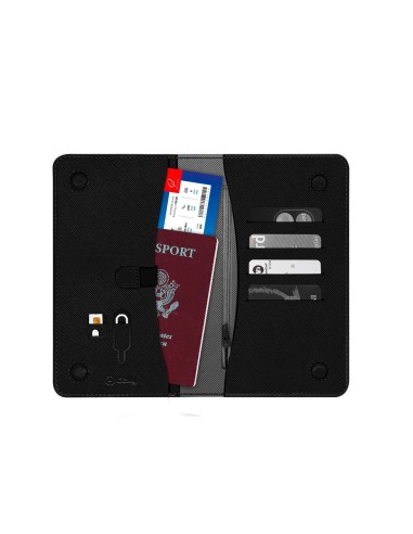Celly Venere Passport Portafoglio Nero Ecopelle