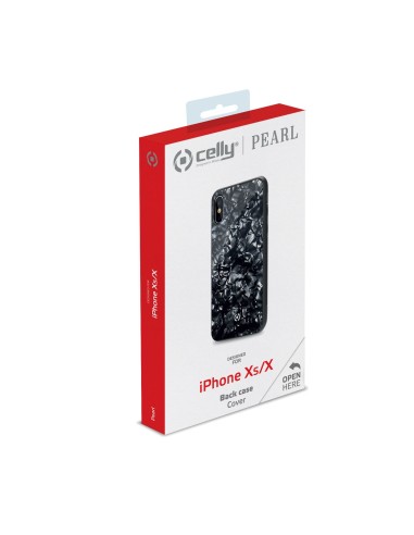 Celly Pearl custodia per cellulare 14,7 cm (5.8") Cover Nero