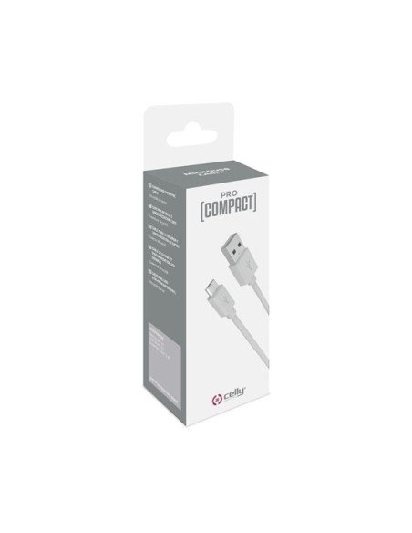 Celly PCUSBMICROWH cavo USB 1 m USB A Micro-USB A Bianco