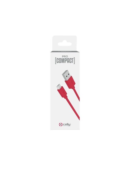 Celly PCUSBMICRORD cavo USB 1 m USB A Micro-USB B Rosso