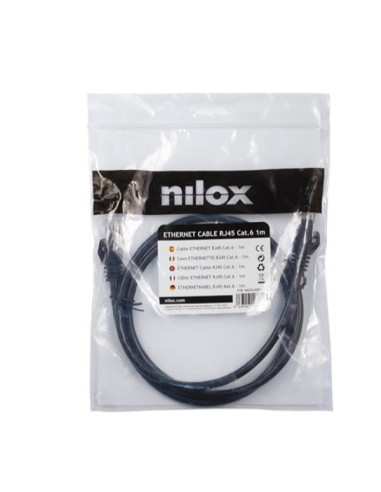 Nilox NXCRJ4501 cavo di rete Nero 1 m Cat6 U UTP (UTP)