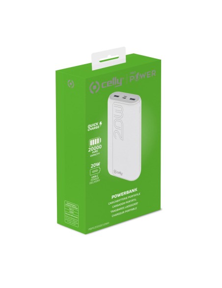 Celly PBPD20000EVOWH batteria portatile 20000 mAh Bianco